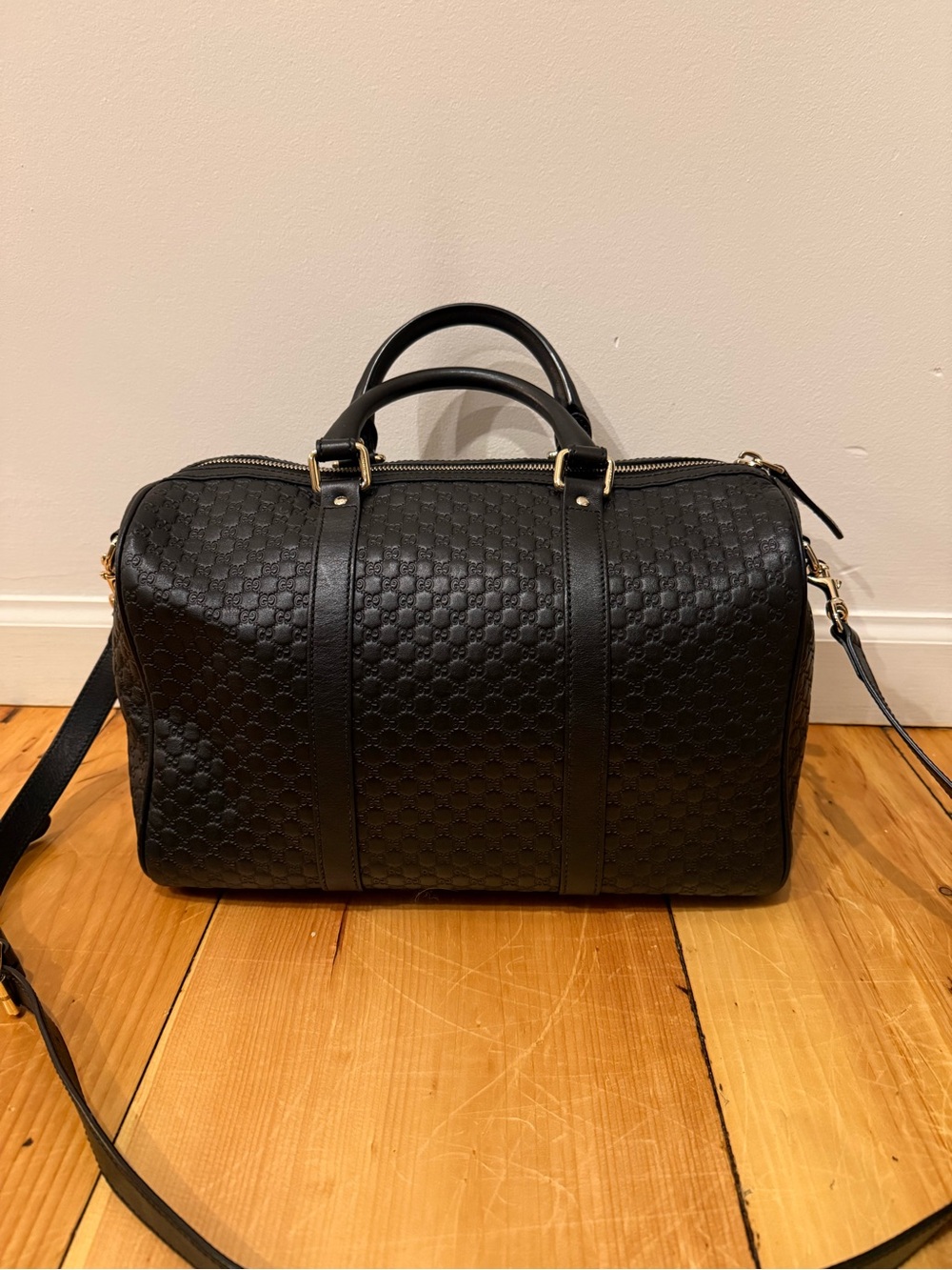 Gucci Microguccissima Boston bag with top handles and detachable shoulder strap. - Picture 5 of 16